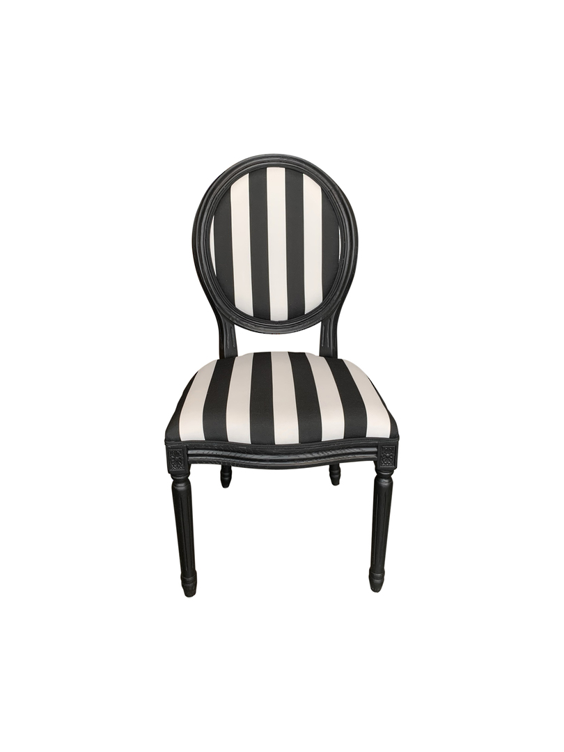 STRIPED DESIGN BALLOON BACK CHAIR image 0